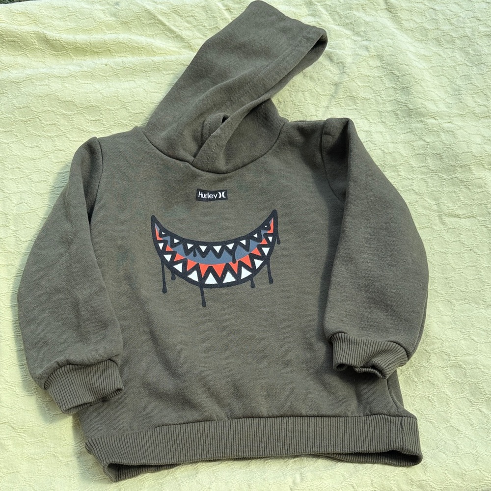 Hurley Kids Olive Hoodie with Graphic Design